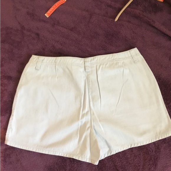 New Moda International Baby Blue High Waisted Shorts, Size 12 - Picture 7 of 10